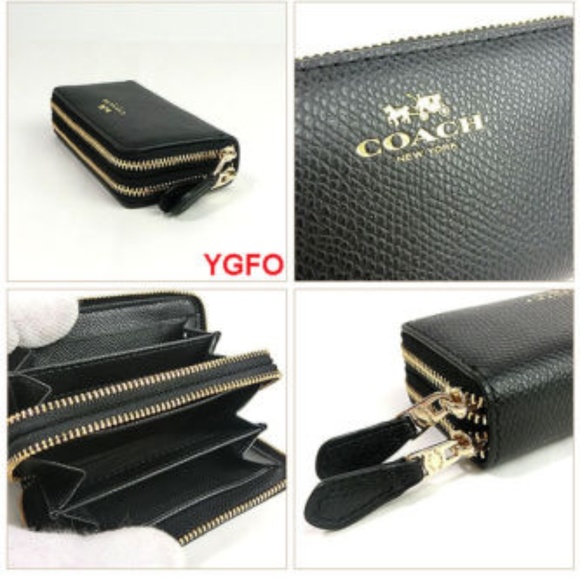 NWT COACH DOUBLE ZIP WALLET WILD HEART COIN PURSE - Picture 2 of 2